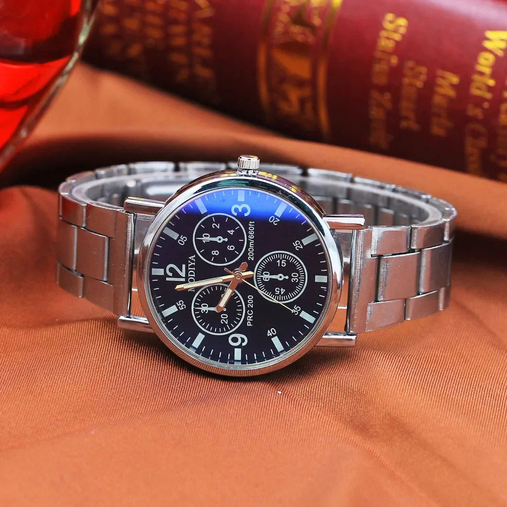 Fashion Men Watches For Man Wristwatches Watches For Men Noodles Steel Blue Glow Glass Watch Mens Watches Luxury