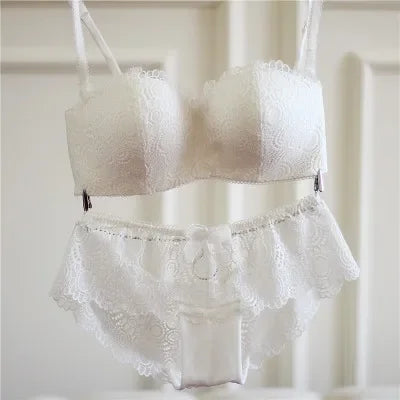 Sexy bra set lace lingerie set women underwear set no rims tube top design underwear ropa interior sexy bra and panty sets