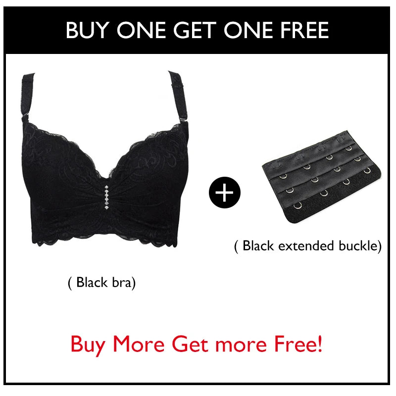 Bras for Women's Bra Plus Big Large Size Super Push Up Bralette Lace Intimates Sexy Lingerie Undrwear Underwire E Hot