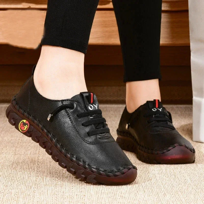 Sneakers for Women Leather Casual Vulcanized Female Shoe Soft Comfortable Flat Loafers Shoes Slip on Shoes Zapatillas De Mujer