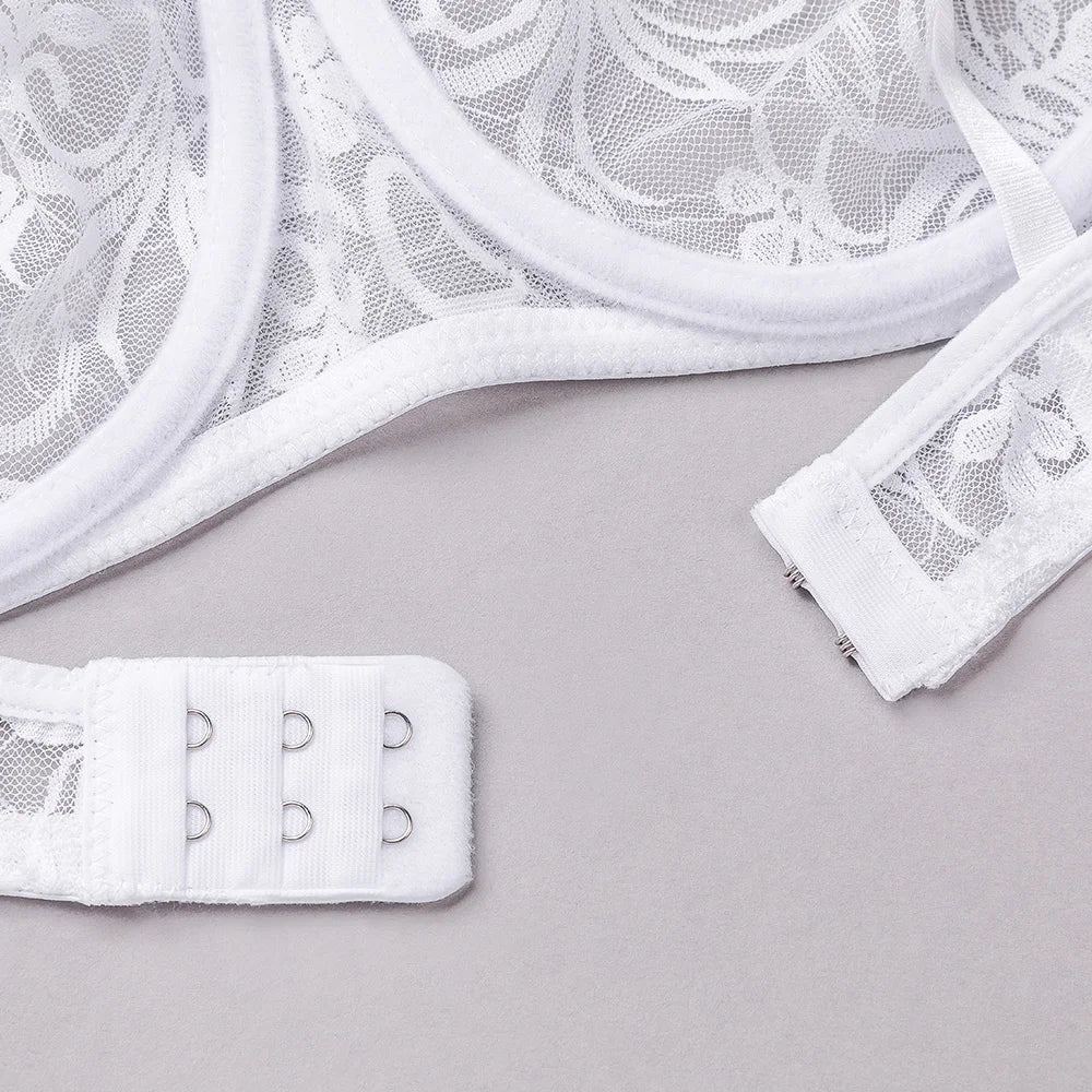 Sexy Lace Bras For Women Unlined Underwire Bra Bralette Underwear Tops Embroidery Floral Lingerie  Brassiere BH A B C D DD Cup