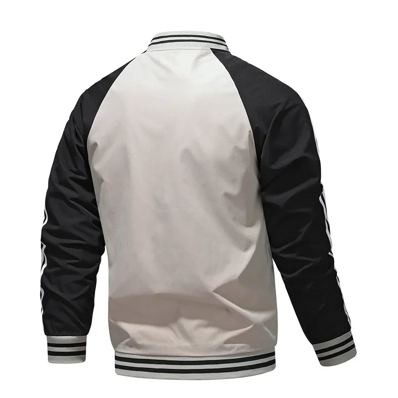 Men s jacket  versatile for spring and autumn casual and fashionable style windproof  waterproof simple and trendy jacket