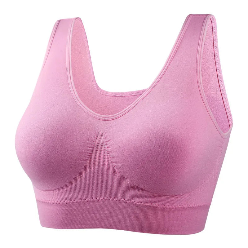 Sexy Women Bra Plus Size Seamless Breathable Brassiere Wire Free Bralette Underwear Comfortable Active Padded Brassiere Crop Top