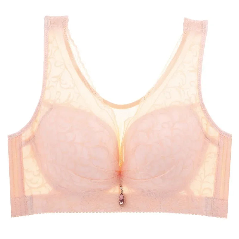 Sexy Bras for Women Push Up Bra Underwire Full Cup Lace Underwear Plus Size Brassiere vest Solid C DE Cup Cotton Lingerie C3314