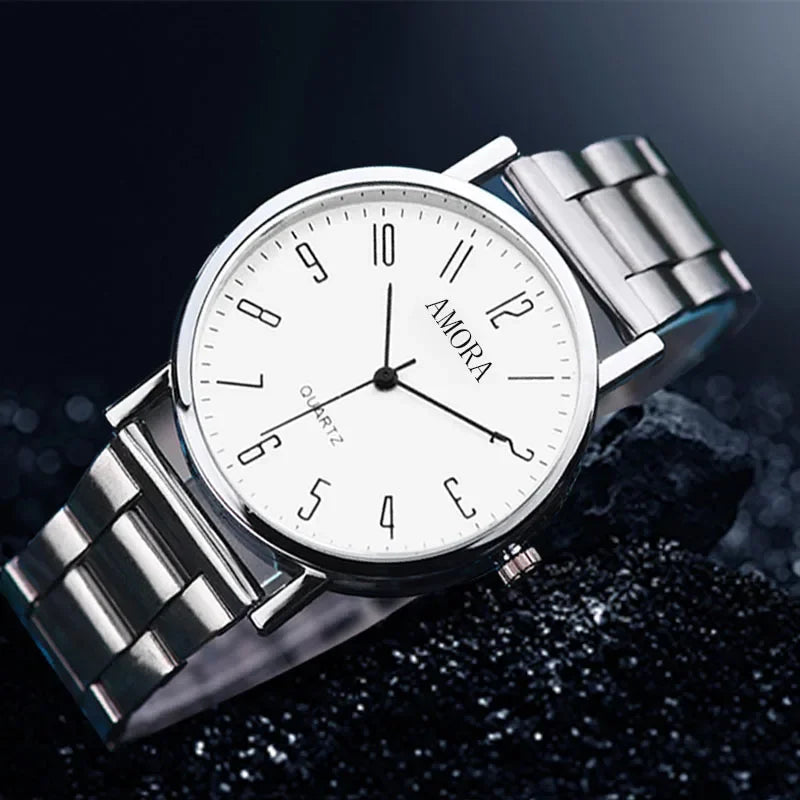 Men Watches Business Wrist Watch Luxury Leather Strap Analog Watches Quartz Wristwatches Clock Men Women Casual Simple Watch