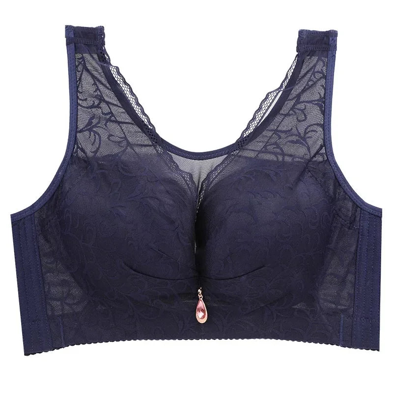 Sexy Bras for Women Push Up Bra Underwire Full Cup Lace Underwear Plus Size Brassiere vest Solid C DE Cup Cotton Lingerie C3314