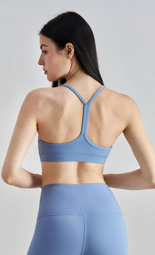 Sexy Back Sports Bra for Women with Breast Pads, Shock-absorbing Gathering Vest, Anti Sagging Fitness Bra