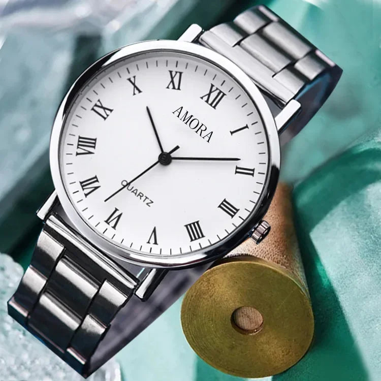 Men Watches Business Wrist Watch Luxury Leather Strap Analog Watches Quartz Wristwatches Clock Men Women Casual Simple Watch