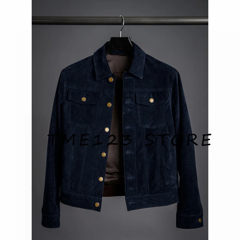 Jackets Man  New Suede Men's Jacket High Quality Simple Jacket Korean Reviews Many Coat Mens Clothing Coats
