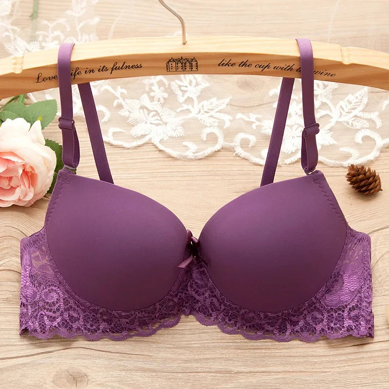 Sexy Lingerie Push Up Bra Top Chest Lace Bra Student Small Chest Bra Sexy Underwear Brassiere 34 36 38 Women Bra Lingerie