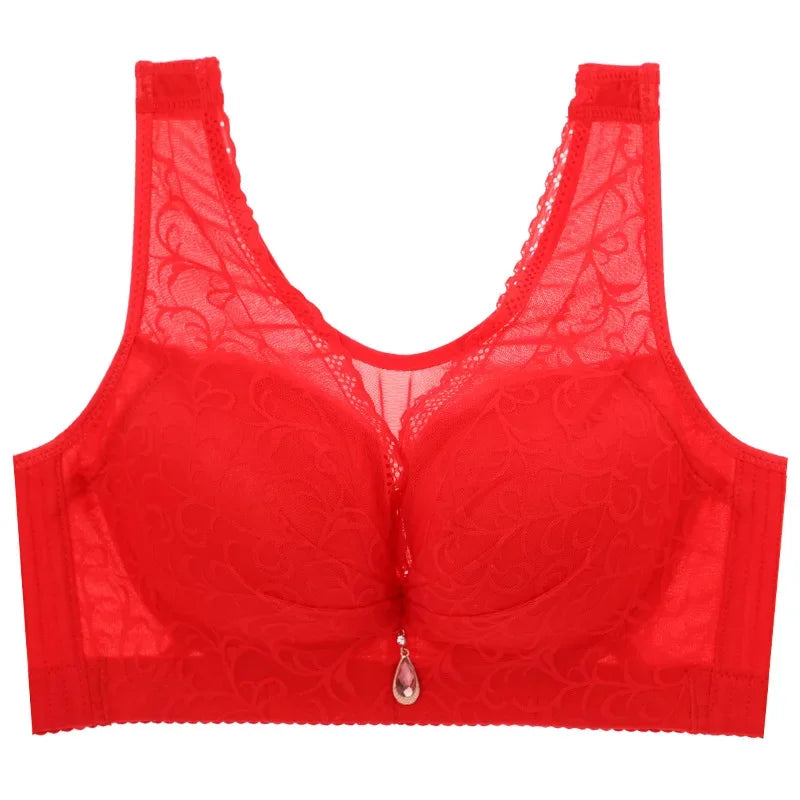 Sexy Bras for Women Push Up Bra Underwire Full Cup Lace Underwear Plus Size Brassiere vest Solid C DE Cup Cotton Lingerie C3314