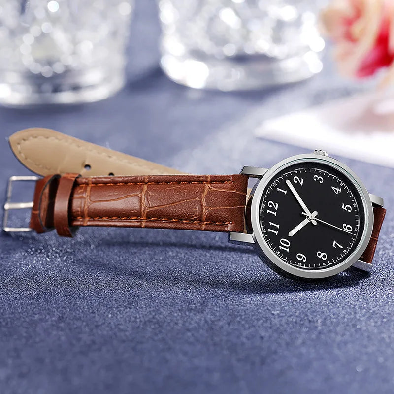 Men Watches Business Wrist Watch Luxury Leather Strap Analog Watches Quartz Wristwatches Clock Men Women Casual Simple Watch