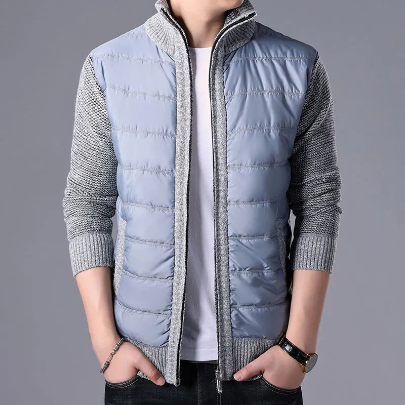 Winter Mens Fleece Jacket | Stand Collar Outerwear Winter Jackets Men