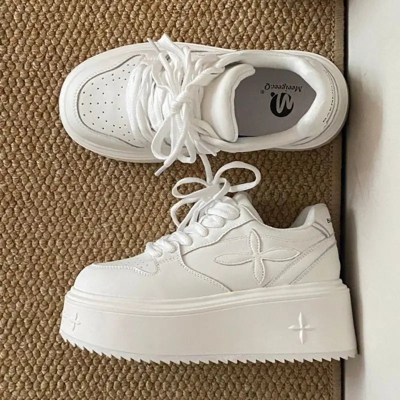 Women's Sneakers Spring Autumn Fashionable Casual Thick Soled Shoes Comfortable Height-increasing Platform Soles for Women