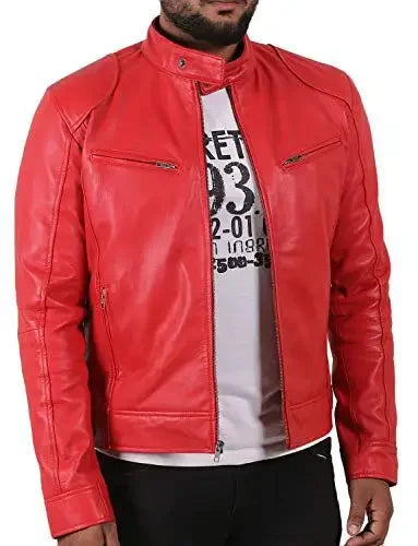 Men's Leather Jacket Bomber Motorcycle Biker Pu Leather Casual Loose Fit Faux Jacket for Men