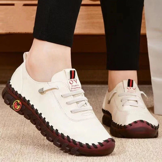 Sneakers for Women Leather Casual Vulcanized Female Shoe Soft Comfortable Flat Loafers Shoes Slip on Shoes Zapatillas De Mujer
