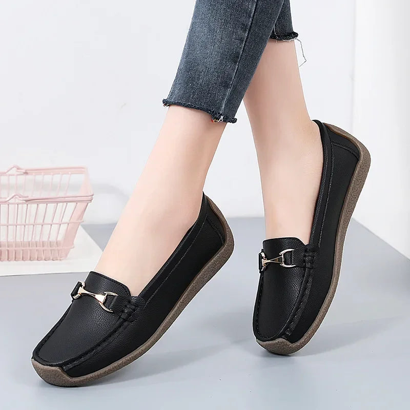 2024 Women's Flat Shoes Comfortable Womens Shoes Classic Female Casual Shoes Slip on Warm Moccasins Zapatos Para Mujeres