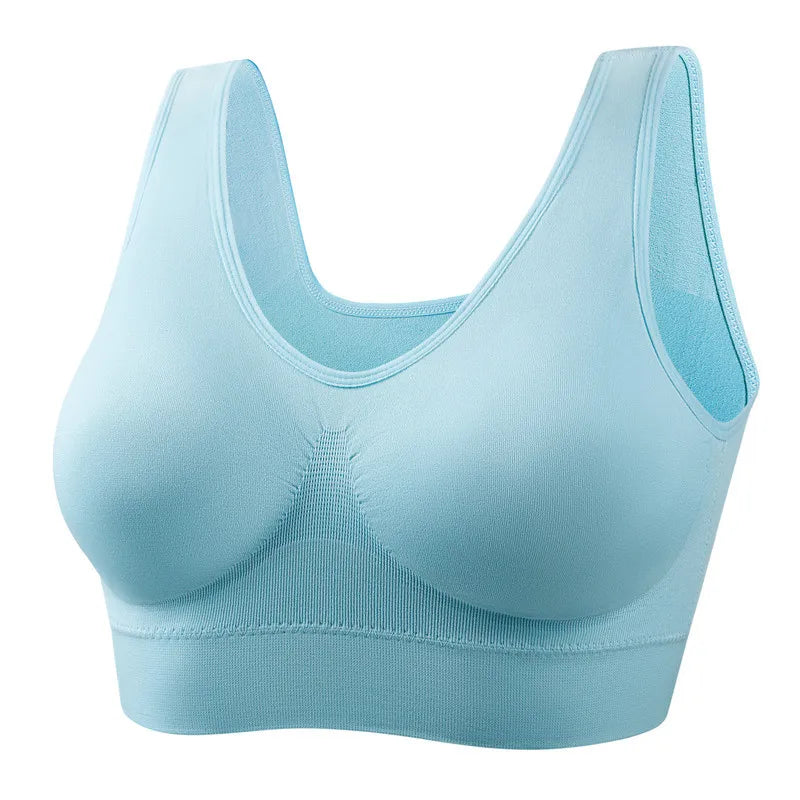 Sexy Women Bra Plus Size Seamless Breathable Brassiere Wire Free Bralette Underwear Comfortable Active Padded Brassiere Crop Top