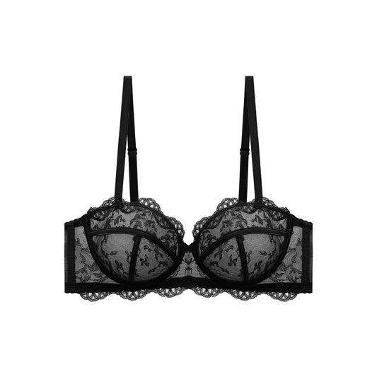 Bra of Women French Luxury Big Chest Appears Small Single Layer Ultra-thin Comfortable Gathering Sexy Lace Bra OWD6141