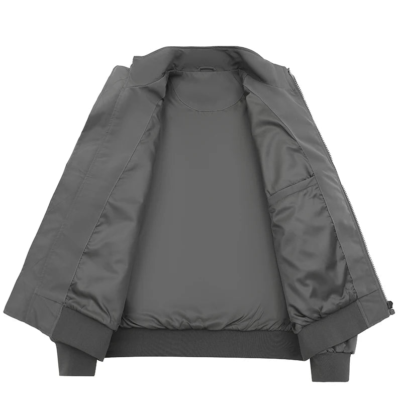 Winter Men Bomber Jackes Coat Mens Autumn Warm Windbreaker Jackets Man Outdoor Fashion Casual Coat Stand Slim Jacket Male