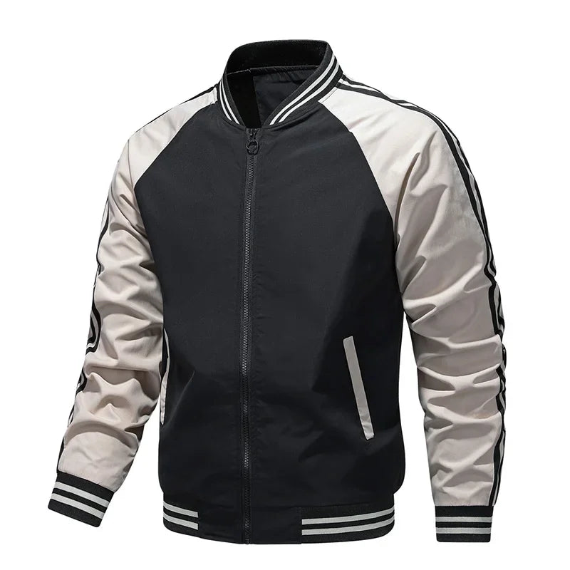 Men s jacket  versatile for spring and autumn casual and fashionable style windproof  waterproof simple and trendy jacket