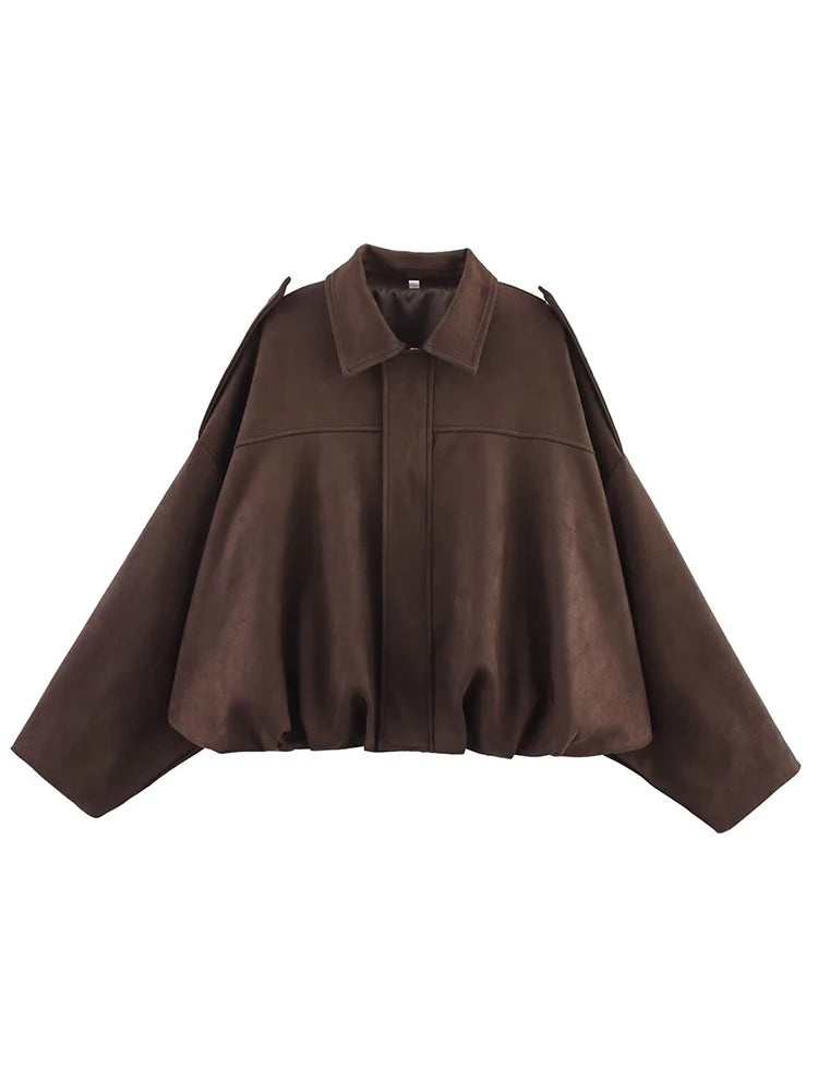 Vintage Women Casual Bomber Jackets 2025 Fashion Ladies Loose Soft Jacket for Female Holiday Chic Outfits Girls Cute Clothes