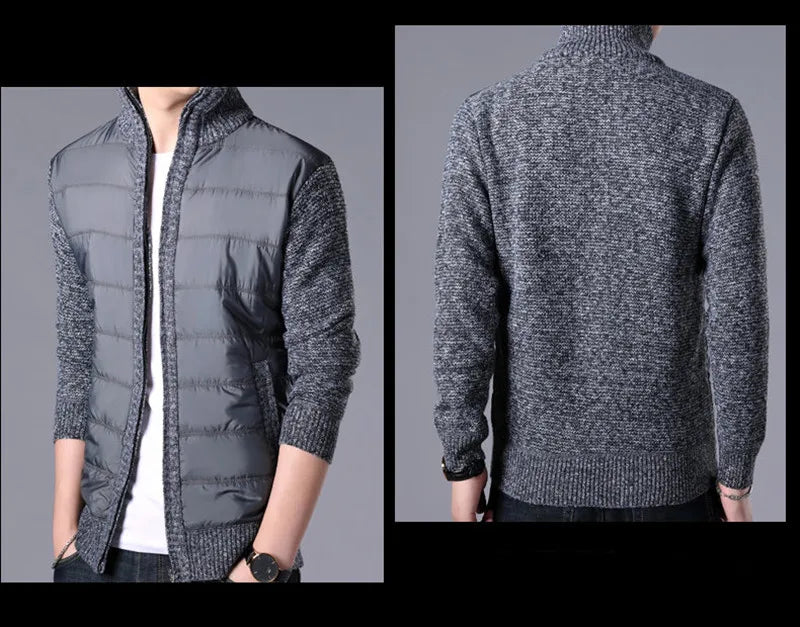 Winter Mens Fleece Jacket | Stand Collar Outerwear Winter Jackets Men