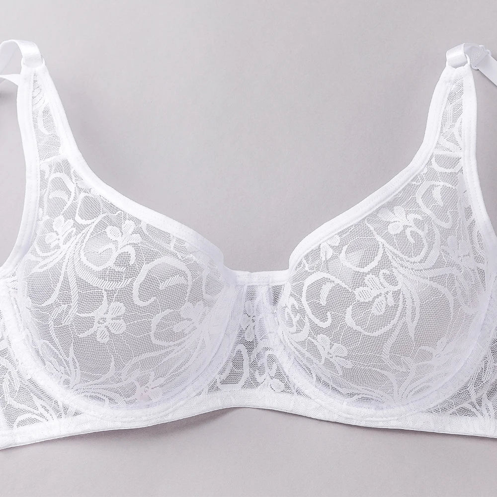 Sexy Lace Bras For Women Unlined Underwire Bra Bralette Underwear Tops Embroidery Floral Lingerie  Brassiere BH A B C D DD Cup