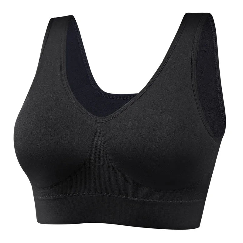 Sexy Women Bra Plus Size Seamless Breathable Brassiere Wire Free Bralette Underwear Comfortable Active Padded Brassiere Crop Top