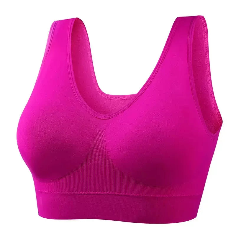 Sexy Women Bra Plus Size Seamless Breathable Brassiere Wire Free Bralette Underwear Comfortable Active Padded Brassiere Crop Top