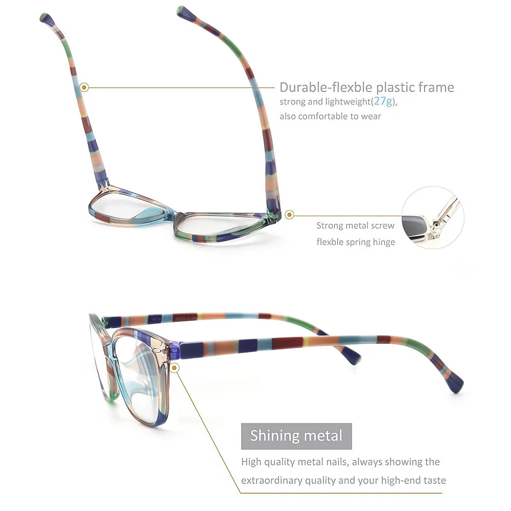 Blue Light Blocking Glasses Lady Computers Flat Lenses Eyeglass reading fatigue relieving reading glasses for wome