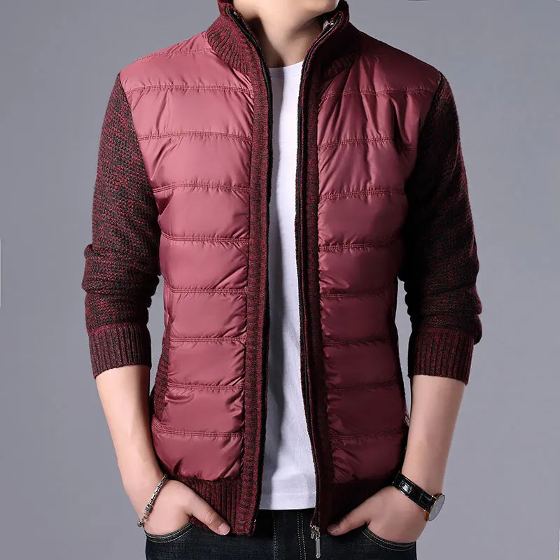 Winter Mens Fleece Jacket | Stand Collar Outerwear Winter Jackets Men