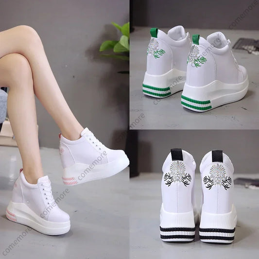 Women's Wedge Sneakers Summer Fashion Breathable High Heels Ladies Casual Shoes Vulcanize Women Platform Shoe Female Spring 2022