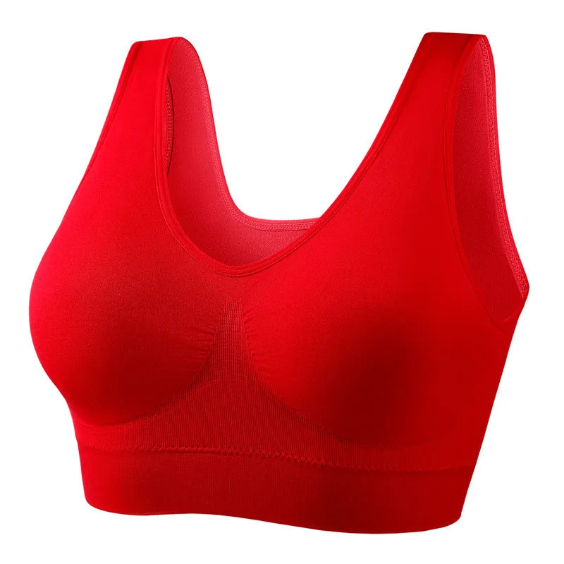 Sexy Women Bra Plus Size Seamless Breathable Brassiere Wire Free Bralette Underwear Comfortable Active Padded Brassiere Crop Top