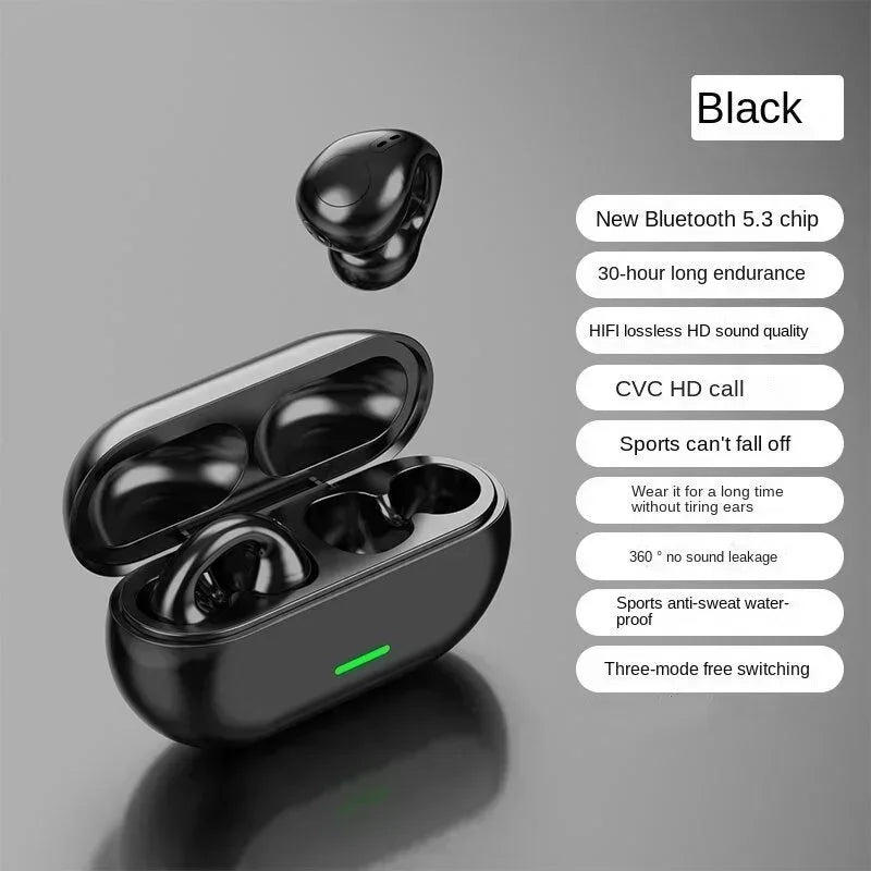 New Original T75 Bone Conduction Wireless Bluetooth 5.3 Headphones Sports Earphones HiFi Sound Quality Waterproof TWS Headset