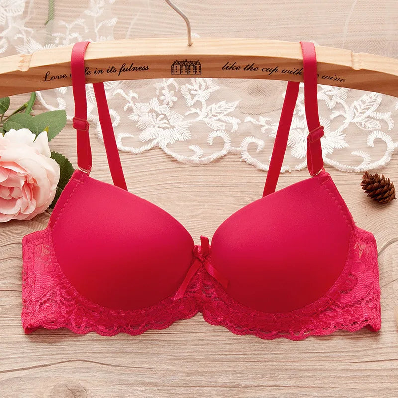 Sexy Lingerie Push Up Bra Top Chest Lace Bra Student Small Chest Bra Sexy Underwear Brassiere 34 36 38 Women Bra Lingerie