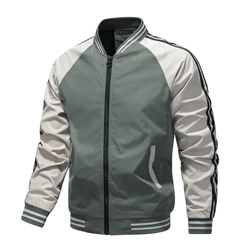 Men s jacket  versatile for spring and autumn casual and fashionable style windproof  waterproof simple and trendy jacket