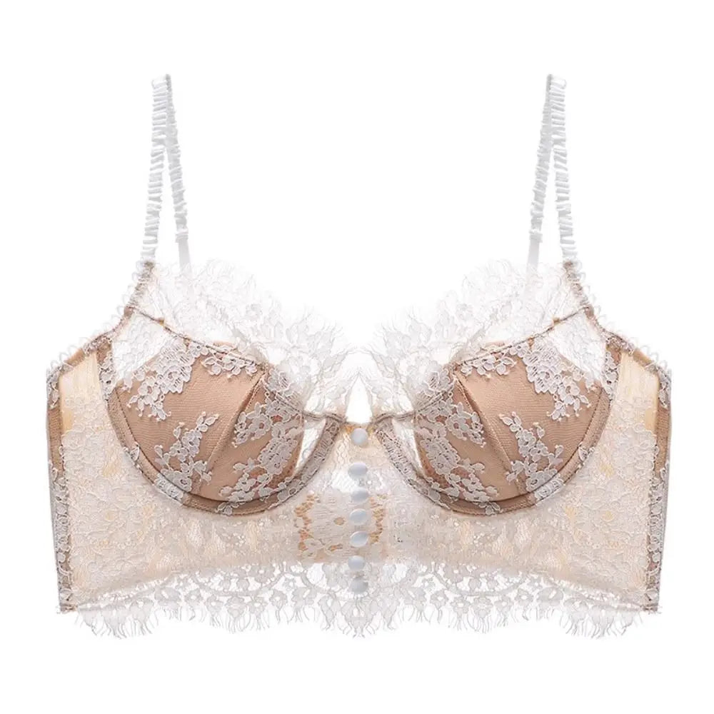 Sexy Lace French Lace Bra Breathable Comfortable Anti-sag Bra Ultra-thin Sexy Lace Bra Women