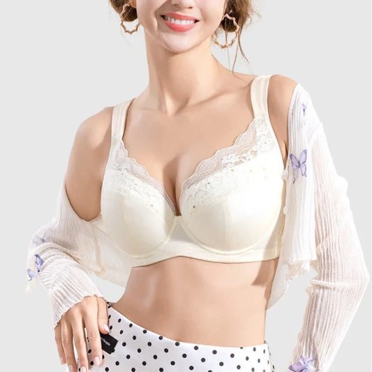 Bras For Womens Lingerie Top Female Lace stick on Bra Underwire Plus Size Brassiere Sexy Underwear B C D E F Cup 75 80 85 90  95