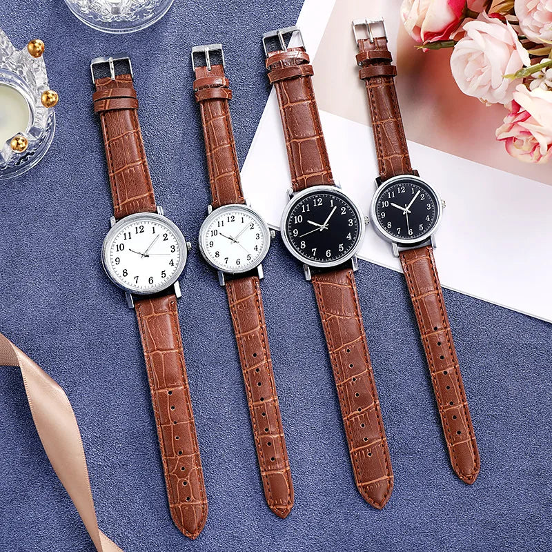 Men Watches Business Wrist Watch Luxury Leather Strap Analog Watches Quartz Wristwatches Clock Men Women Casual Simple Watch