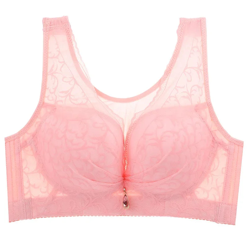 Sexy Bras for Women Push Up Bra Underwire Full Cup Lace Underwear Plus Size Brassiere vest Solid C DE Cup Cotton Lingerie C3314