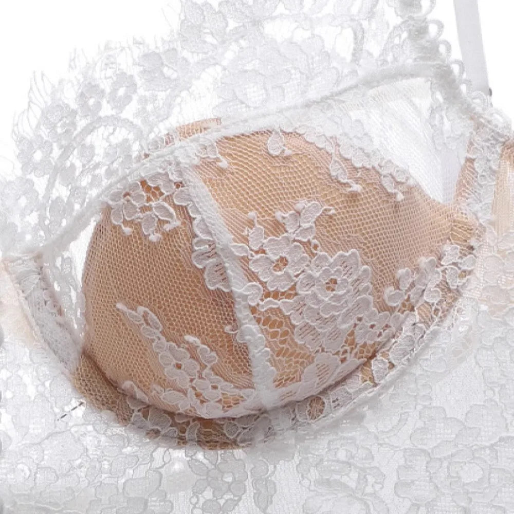 Sexy Lace French Lace Bra Breathable Comfortable Anti-sag Bra Ultra-thin Sexy Lace Bra Women