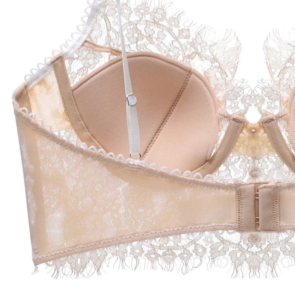 Sexy Lace French Lace Bra Breathable Comfortable Anti-sag Bra Ultra-thin Sexy Lace Bra Women