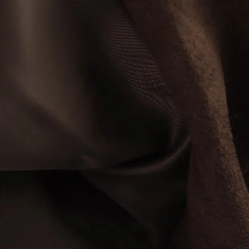 Women Faux Suede Bomber Jacket Turn-down Collar Side Zipper Long Sleeves Spring Autumn Vintage Female Coat Outerwear