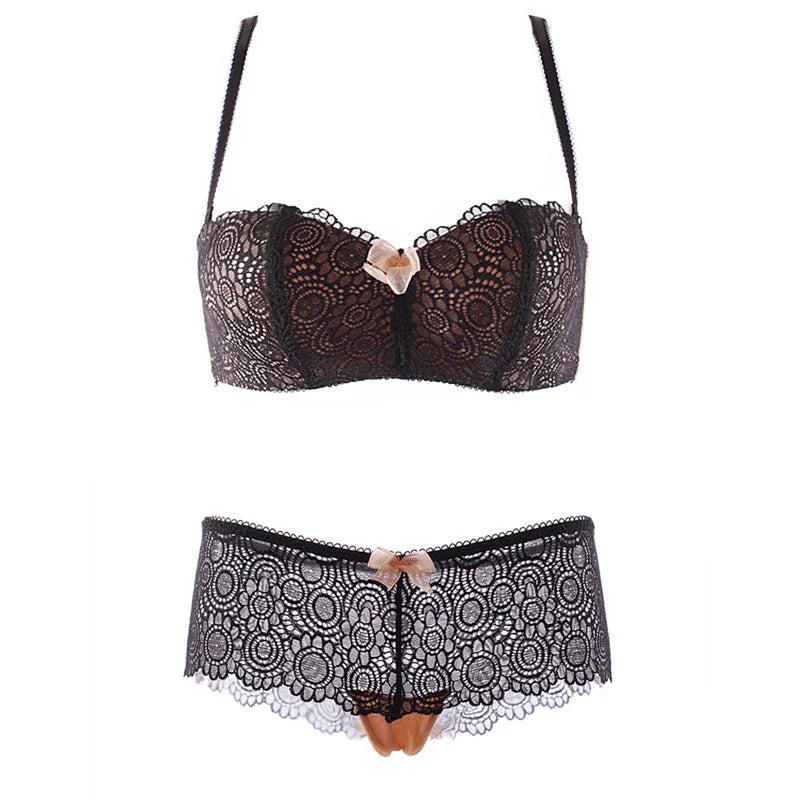 Sexy bra set lace lingerie set women underwear set no rims tube top design underwear ropa interior sexy bra and panty sets