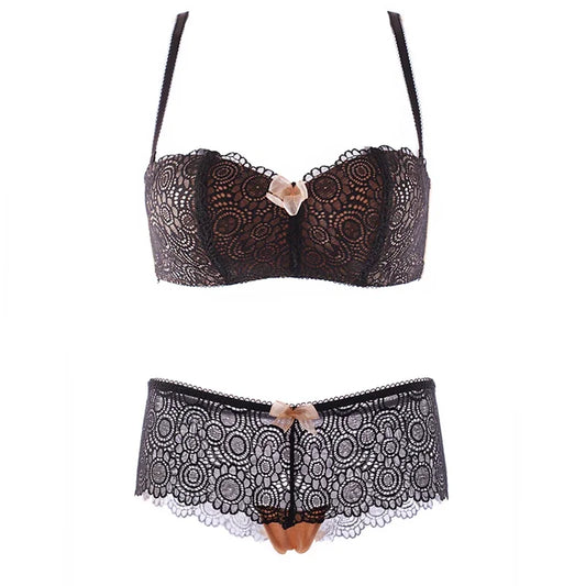 Sexy bra set lace lingerie set women underwear set no rims tube top design underwear ropa interior sexy bra and panty sets