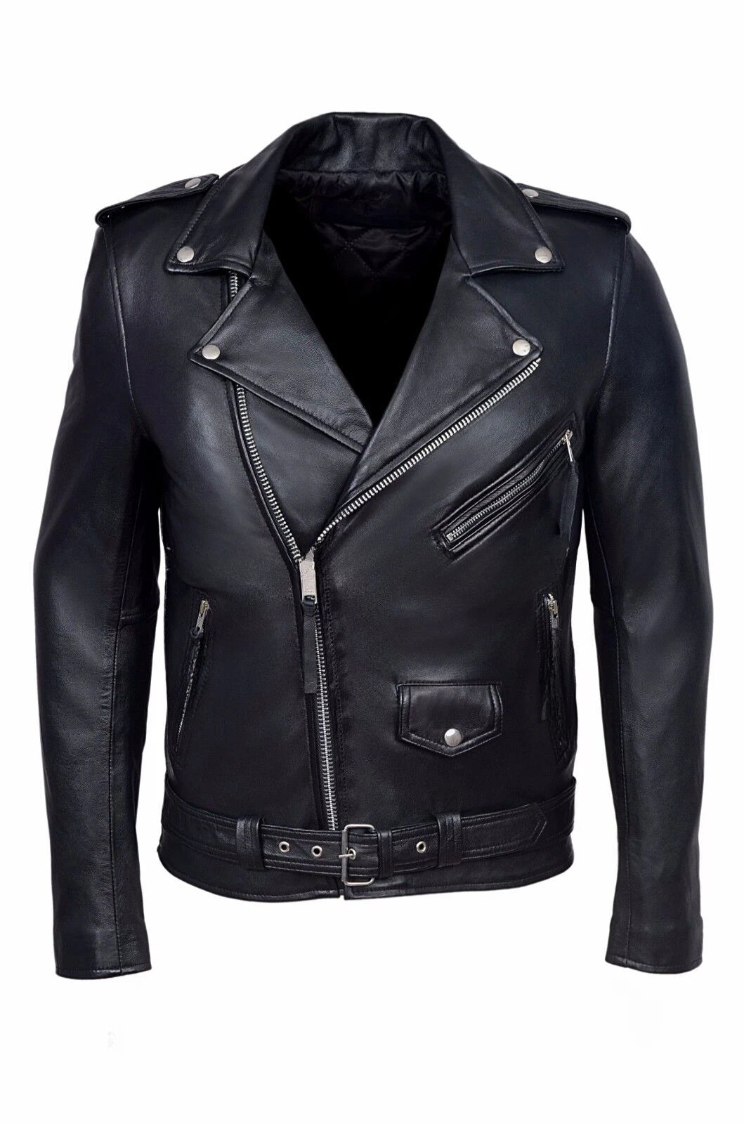 Leather Jacket Men  Collar Slim Pu Leather Jacket Fashion Motorcycle Causal Coat Mens Moto Biker Leather Coat
