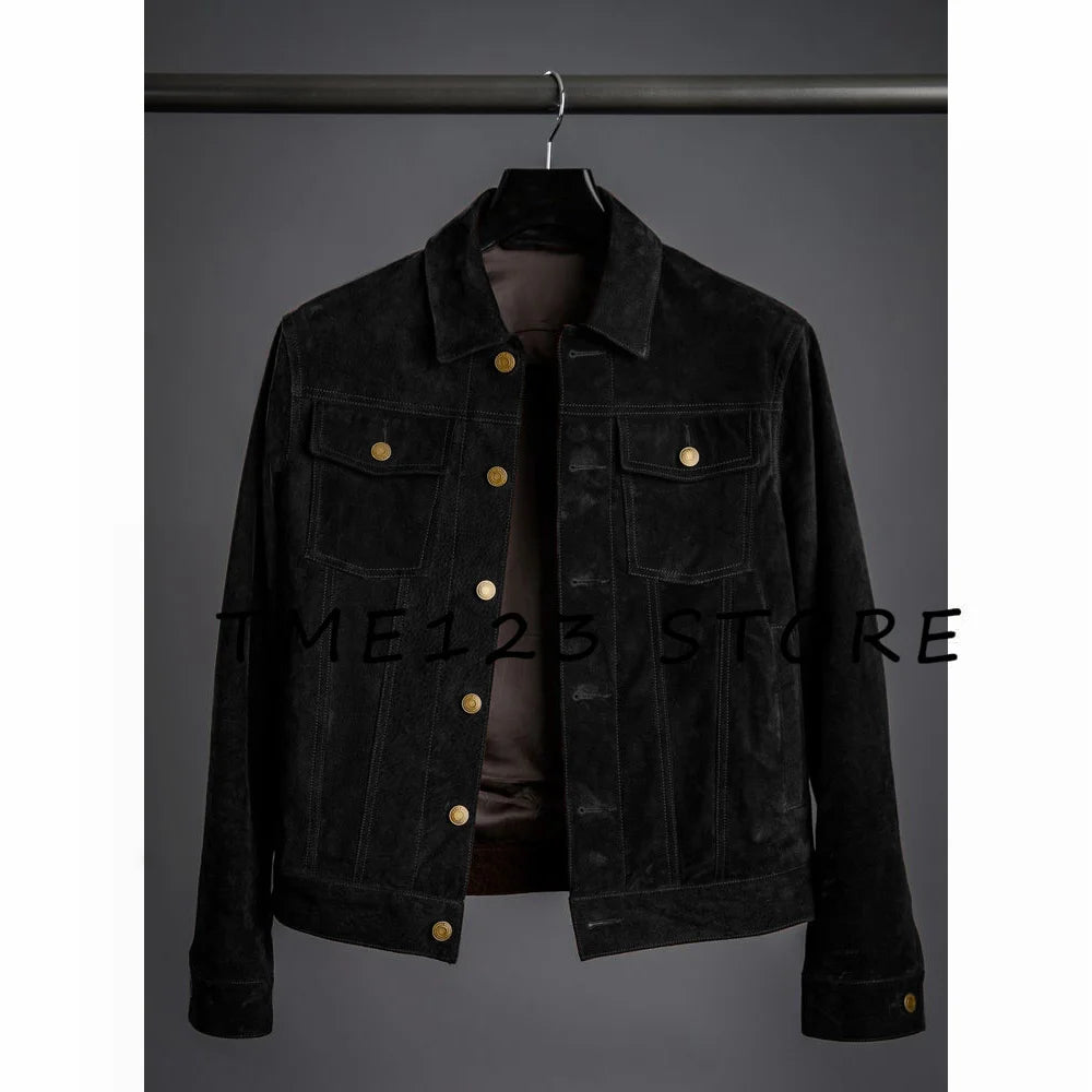 Jackets Man  New Suede Men's Jacket High Quality Simple Jacket Korean Reviews Many Coat Mens Clothing Coats