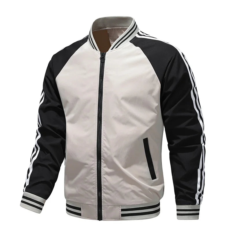 Men s jacket  versatile for spring and autumn casual and fashionable style windproof  waterproof simple and trendy jacket