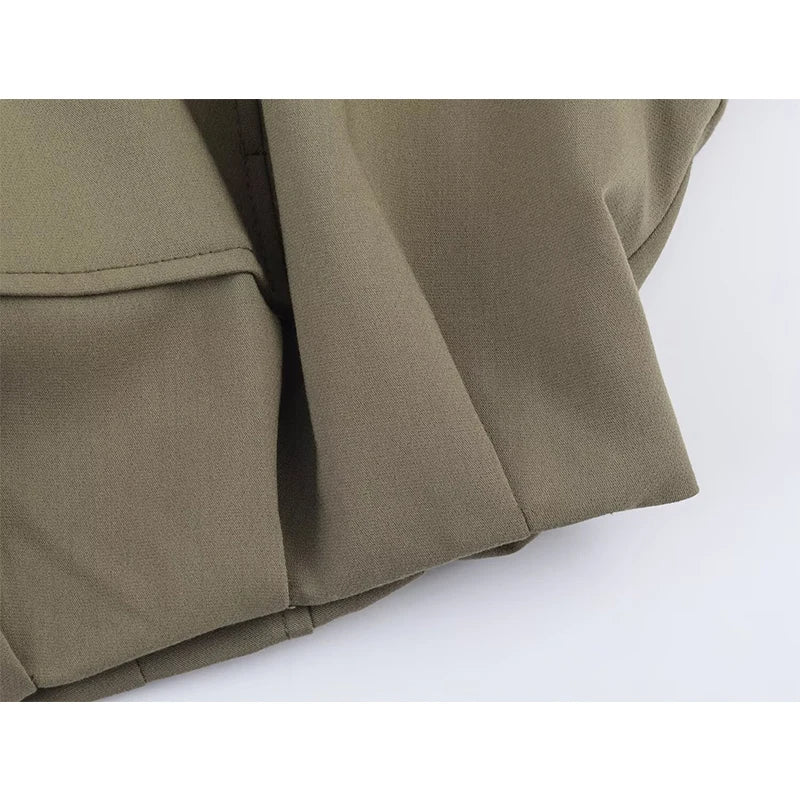 Women's Bomber Jackets Coats Fashion Pocket Decoration Turn-down Collar Long Sleeve Loose Coats Female Outerwear Chic Tops